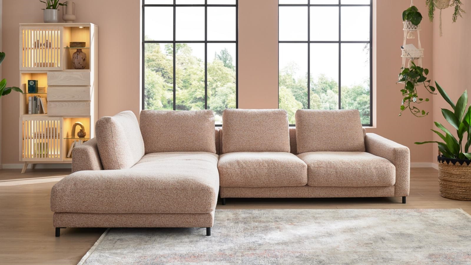 Polsterecke NO. 4103 ca. 223x301cm in Stoff Donna rusty melange 