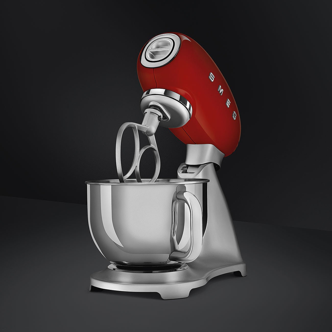 Smeg Küchenmaschine SMF02 in Rot, 800 Watt