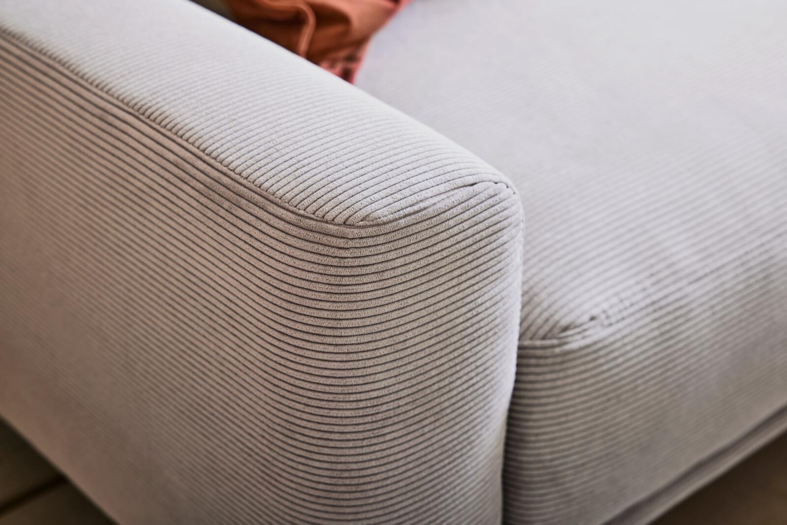 Roomio Polsterecke NO. 4106 ca. 303x219cm in Feincord sand, sofa, couch, Corduroy, beige, armrest