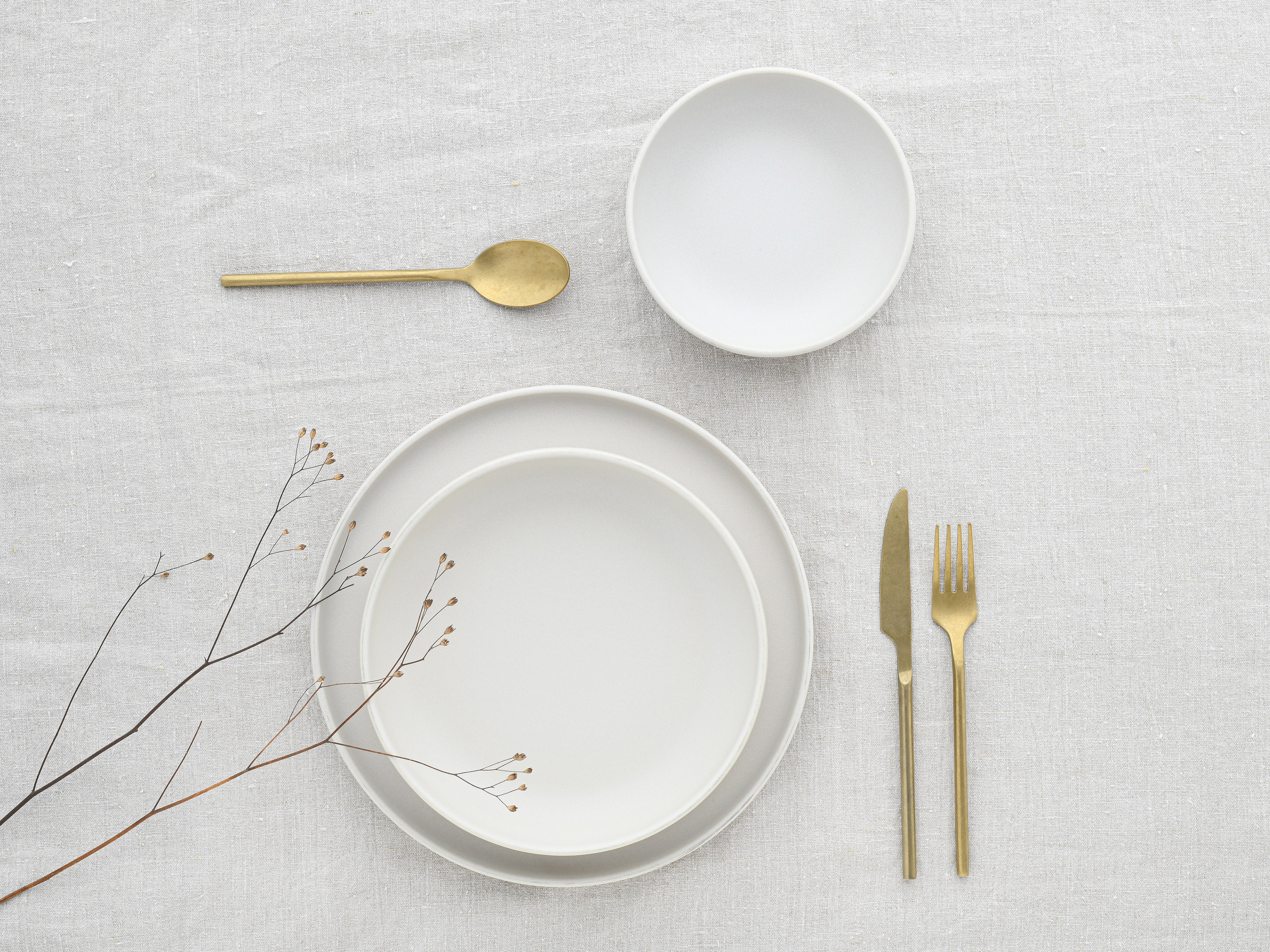 CreaTable Dessertteller Uno in Farbe Offwhite seidenmatt