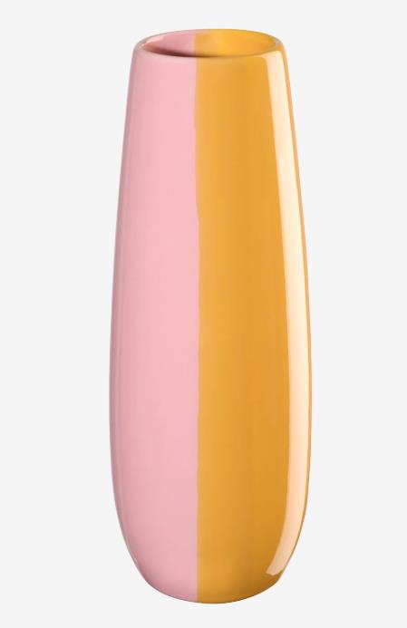 ASA Selection Vase EASE in Farbe mehrfarbig glz, vase, keramik, pink, gelb, gestreift