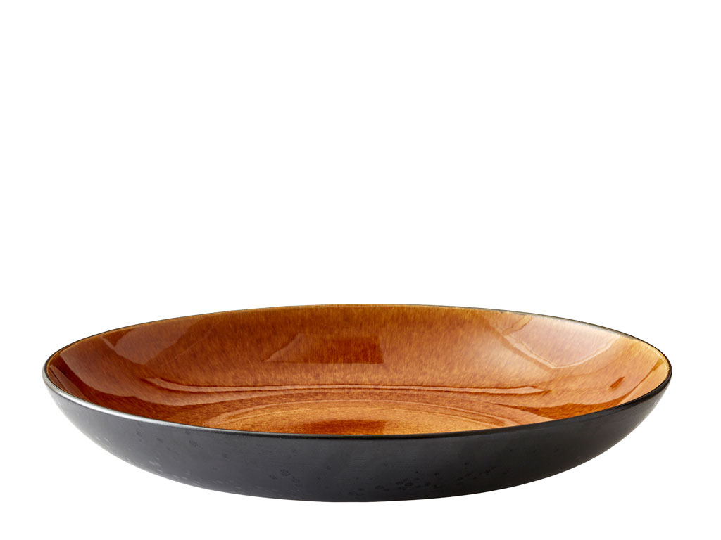 BITZ Platte 40 cm in Farbe schwarz/amber
