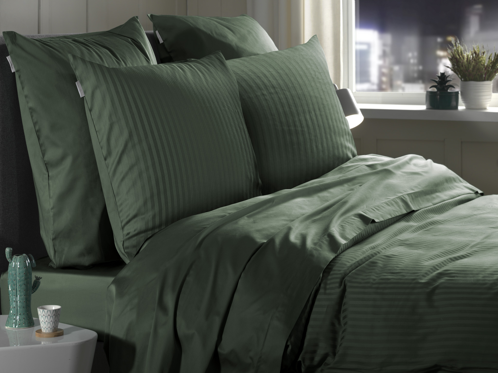 Heckettlane Bettwäsche ca. 155x220cm in Farbe Calla-Green