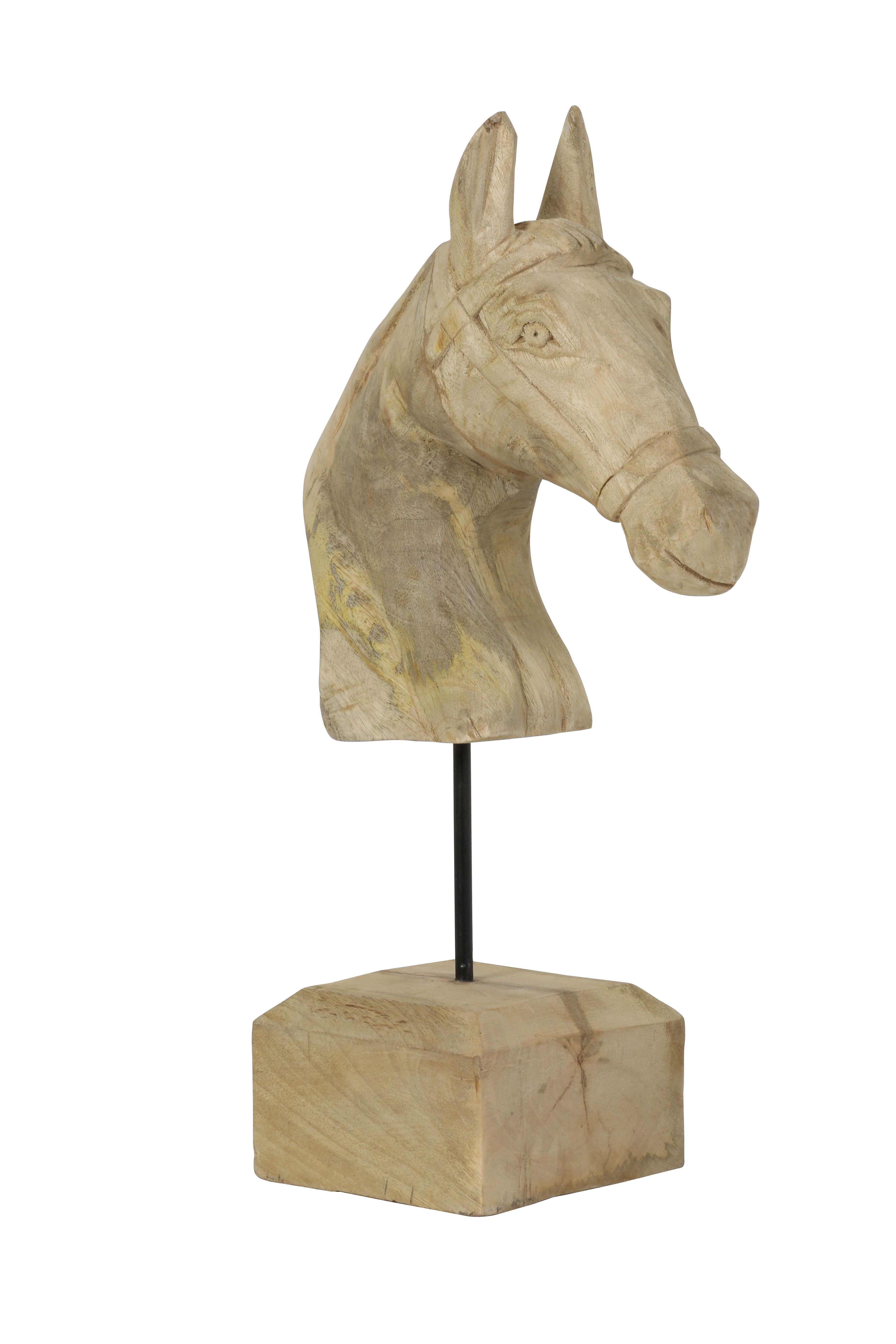 Light & Living Ornament Horse in Holzfarben Naturell