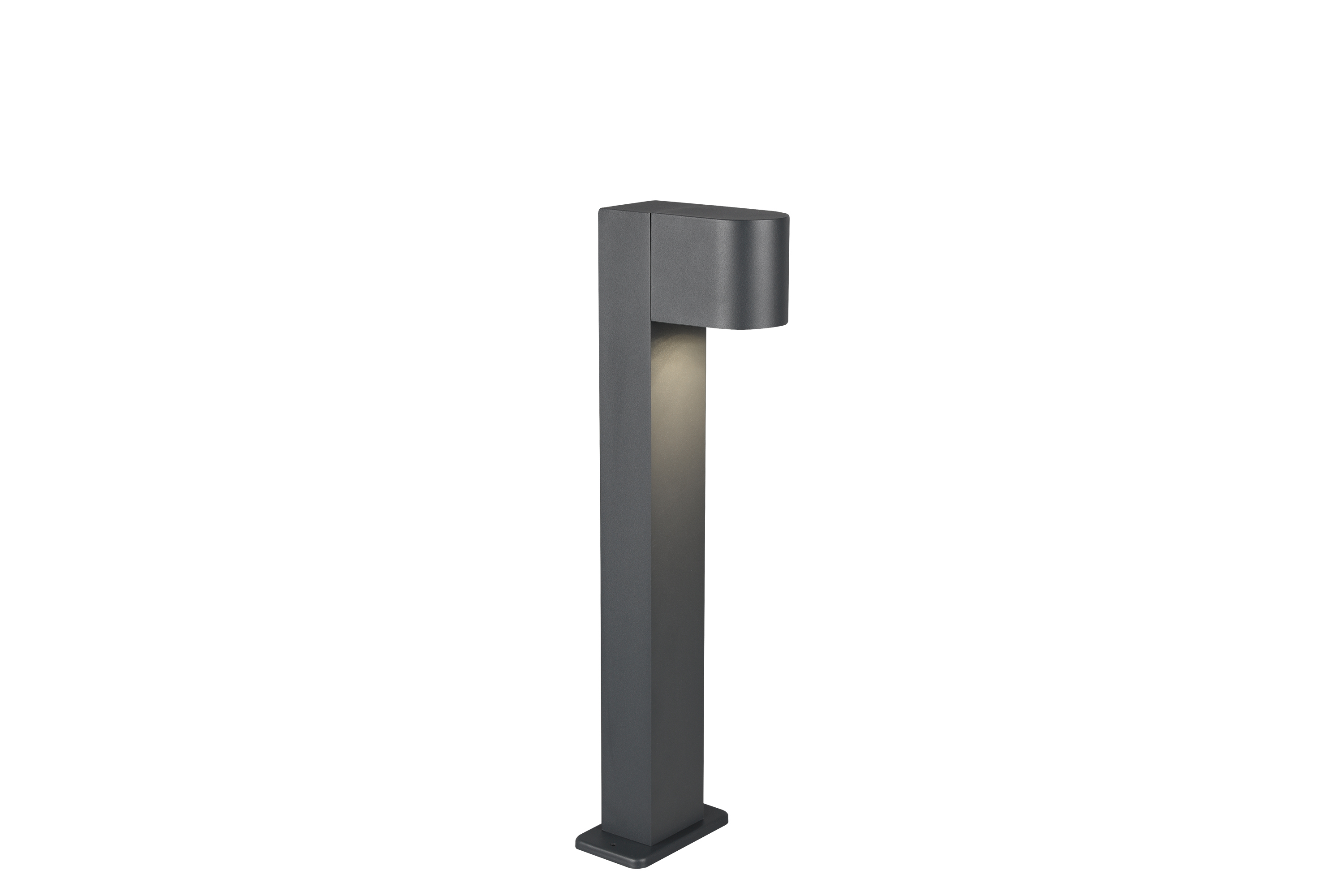 Trio Pfosten ROYA 1-flammig in Farbe anthrazit, Metall Nickel matt Trio Pfosten ROYA in anthrazit, Metall Nickel matt
