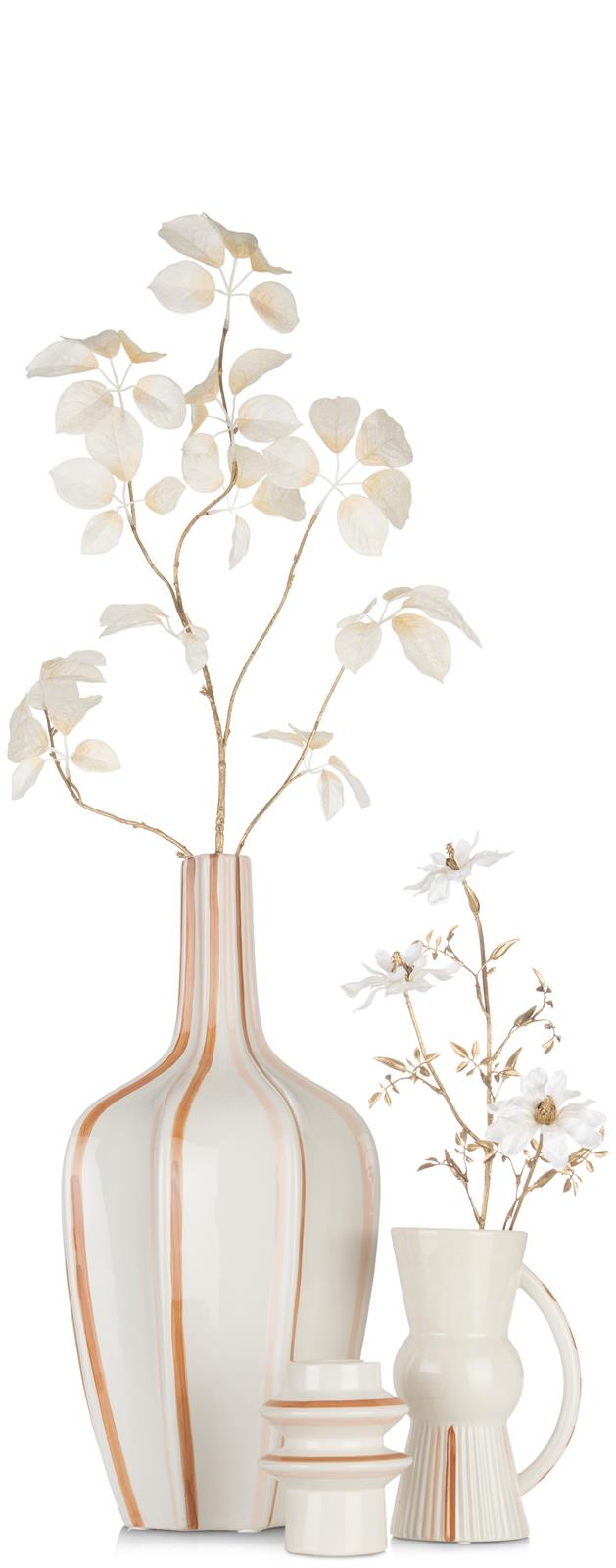 Coco Maison Kerzenhalter NORA ca. B13 H15 T13 cm in Keramik orange,braun,mehrfbg.