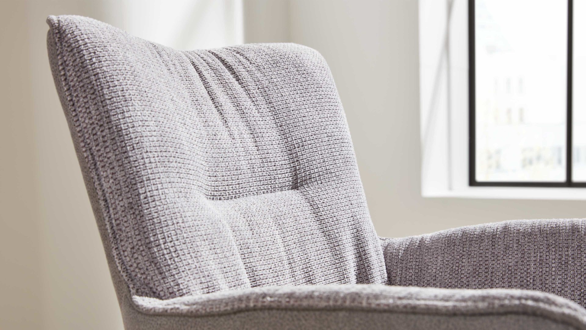 Interliving Armlehnstuhl 4er-Set IL 5111 in St. Arizona/Fantasy platingrau, Sessel, Stoff, Grau, Texturiert, Wohndekoration