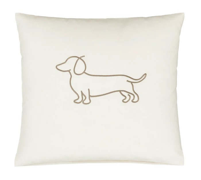 Elegante Kissenbezug Companion DOGS in natur-beige, Kissen, Dekoration für Zuhause