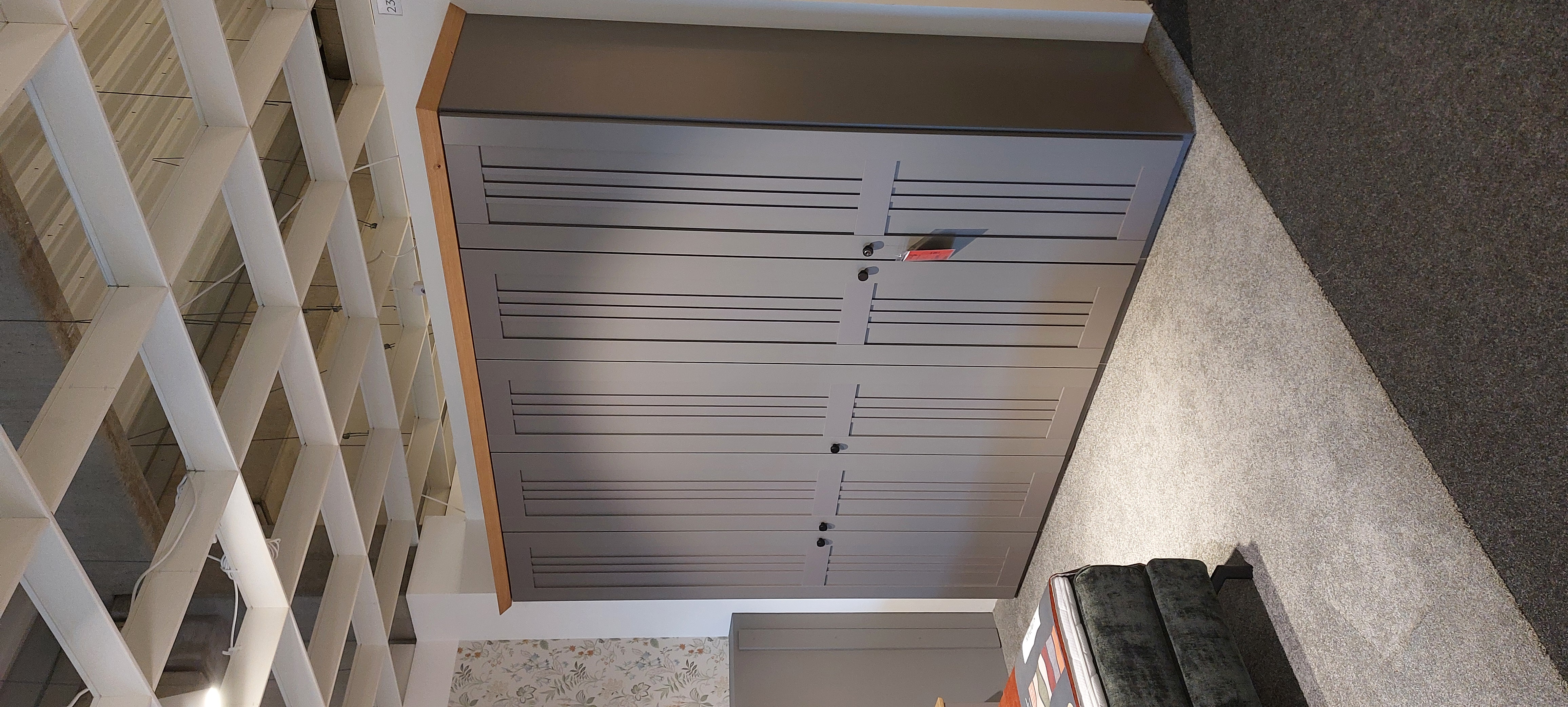 SCHÖNER WOHNEN-Kollektion Drehtürenschrank MALMÖ in Lack Manhatten