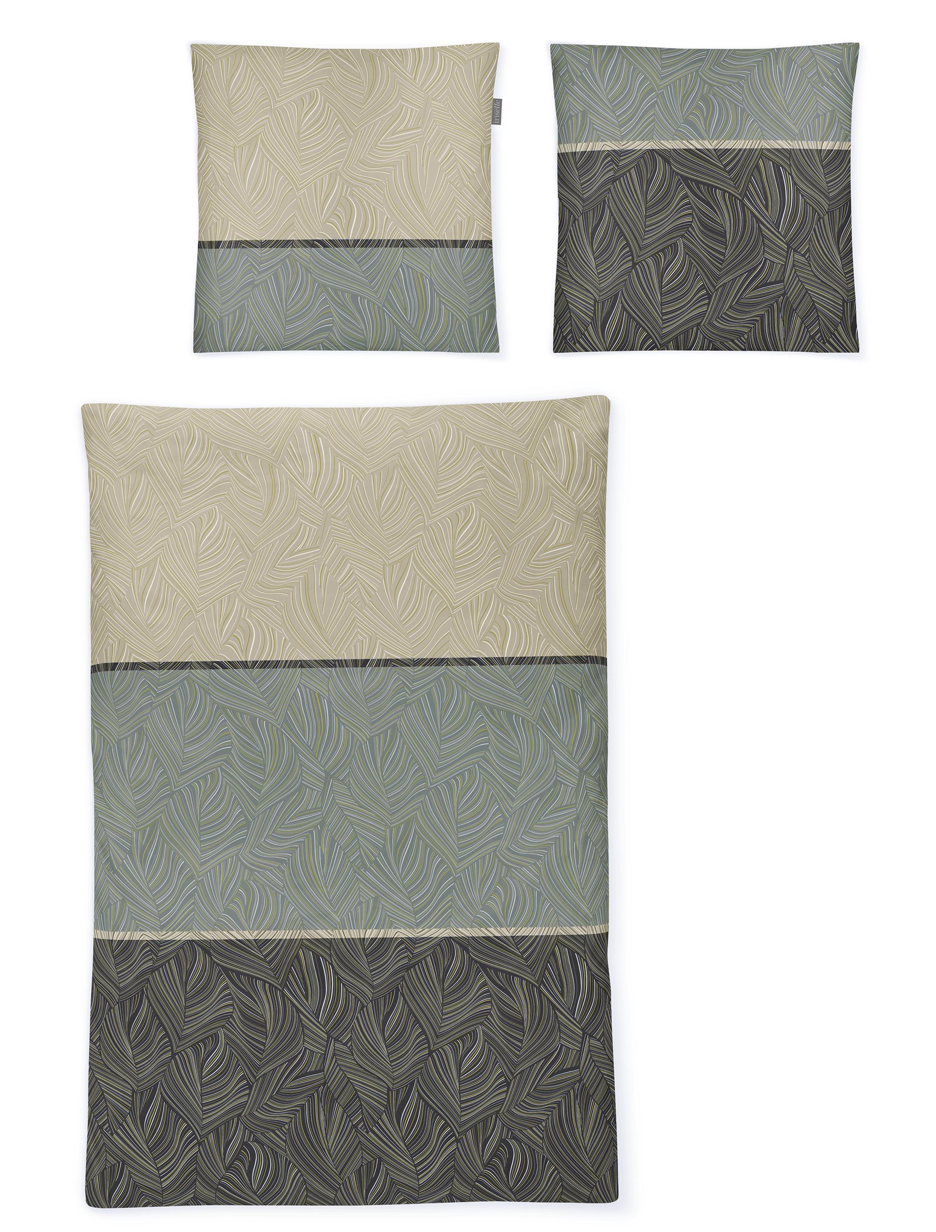 Irisette Mako-Satin Bettwäsche SKY ca. 155x220cm in Farbe salbei