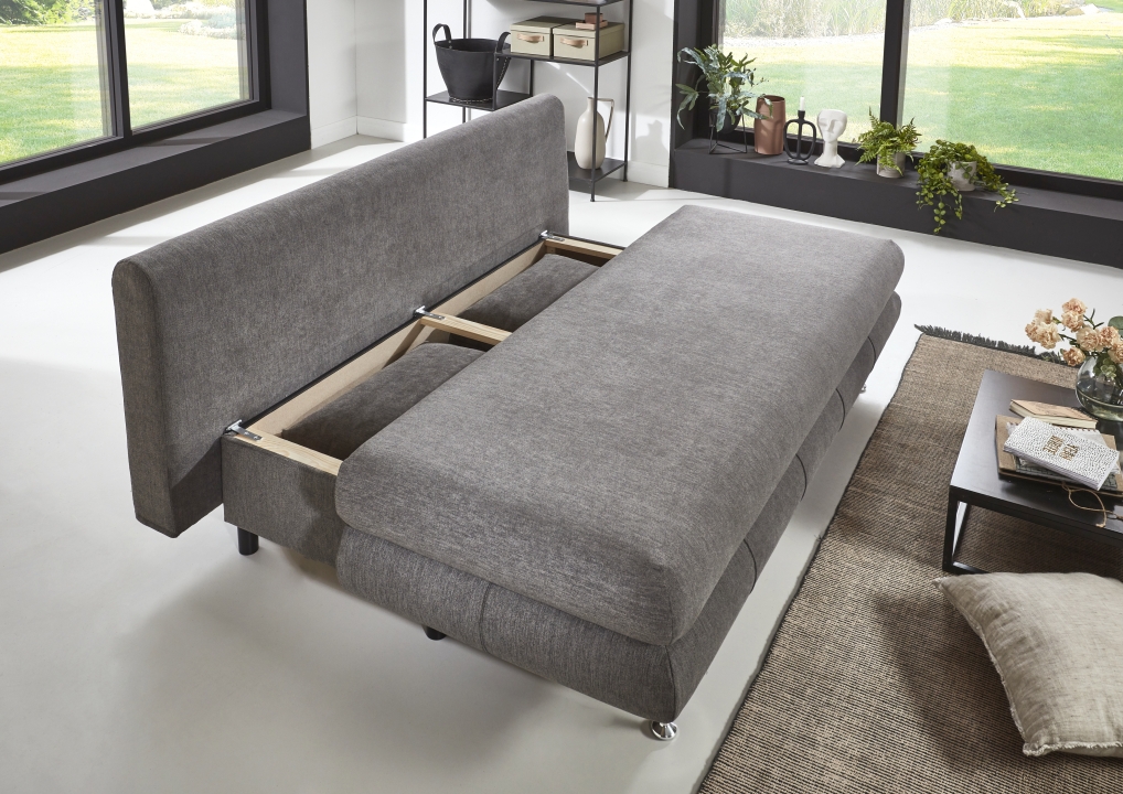 Sun Garden Schlafsofa BENFELD ca. 140x188cm in Stoff grau