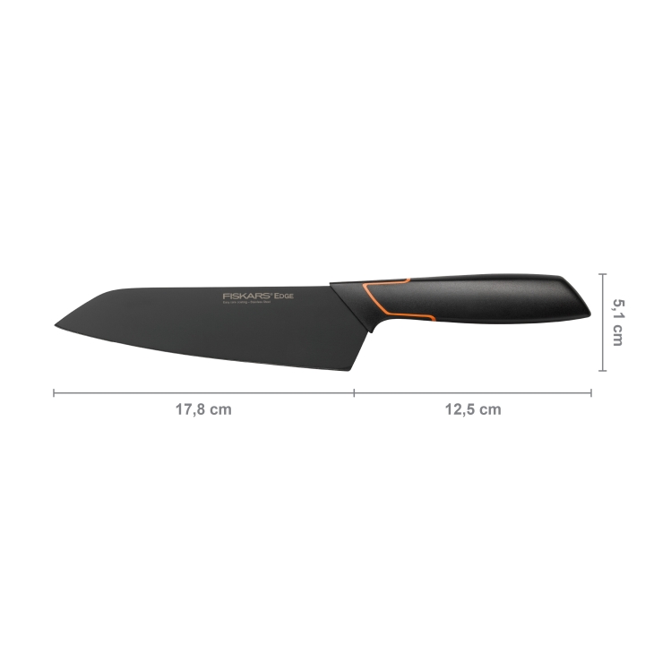 Fiskars Santoku-Messer EDGE 17cm in Farbe Black/Orange