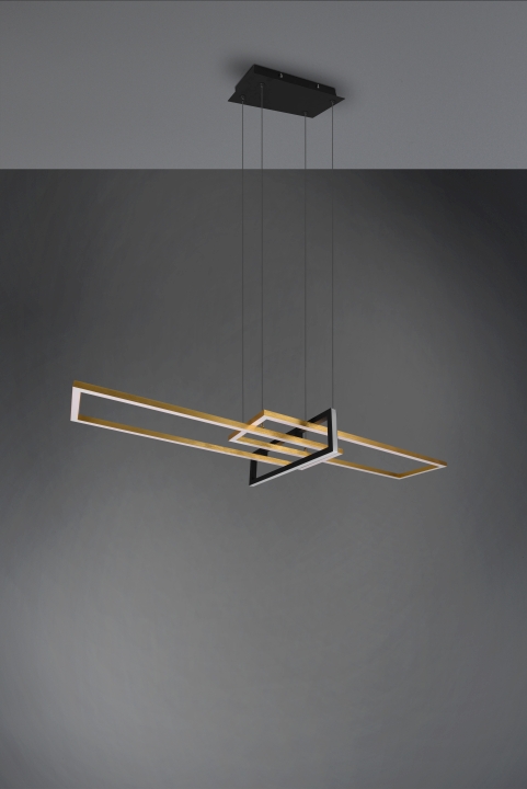 Trio LED-Pendelleuchte SALINAS in Messing matt