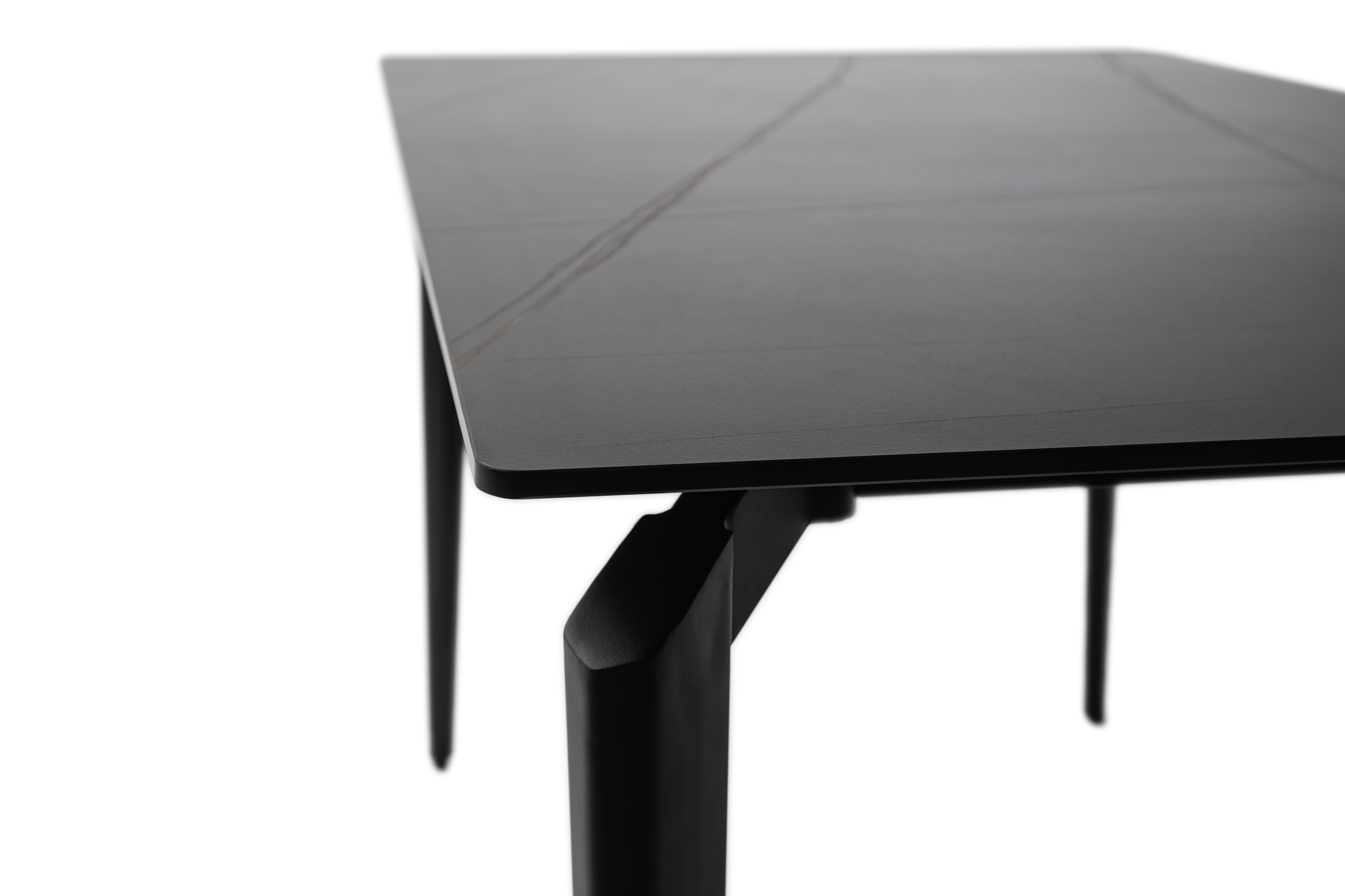 MCA Furniture Esstisch FREMONT ca. 140x80cm, H:76cm in Platte Keramik schwarz marmor.