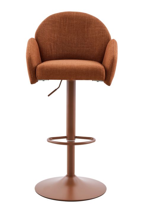 Hela Barhocker HOLLY H ca. B53 H96 T57 cm in Stoff WS copper 20, Sessel, Barhocker, Stuhl, Stoffbezug, Braun