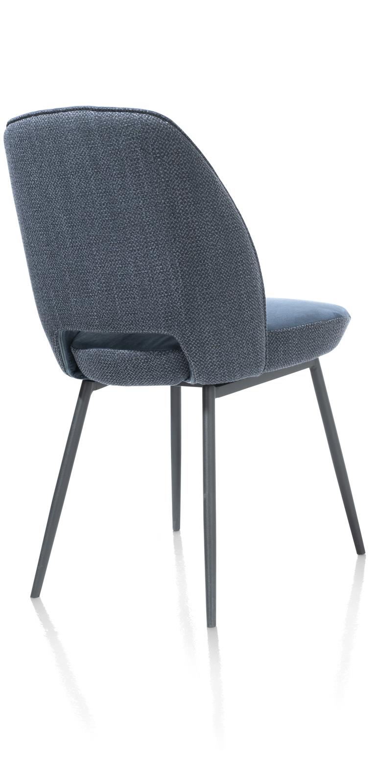 XOOON Stuhl Vays Stoff dkl-blau Gestell off black
