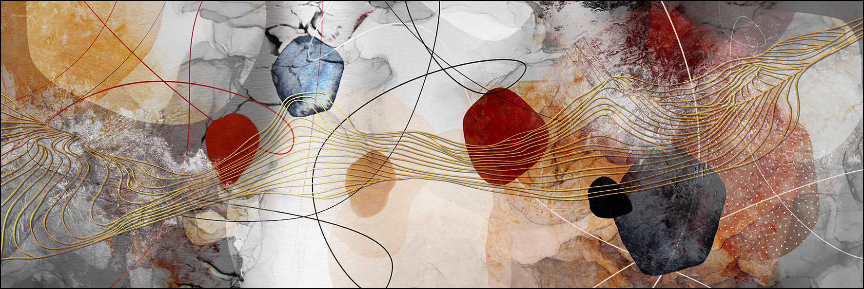 PRO ART Alu-Art 150x50cm Lines and shapes IX