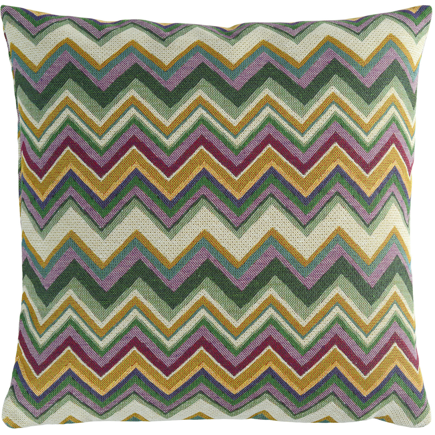 Sander Kissenhülle ZIGGY ca. 50x50cm in Farbe green/multi colour, Kissen, Kissenbezug, Chevron Muster, mehrfarbig, Textur