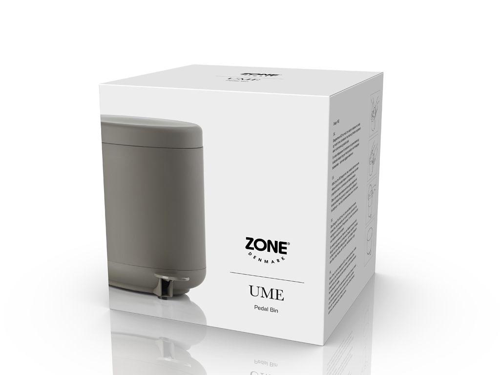Zone Denmark Pedaleimer 4 Liter in Farbe taupe