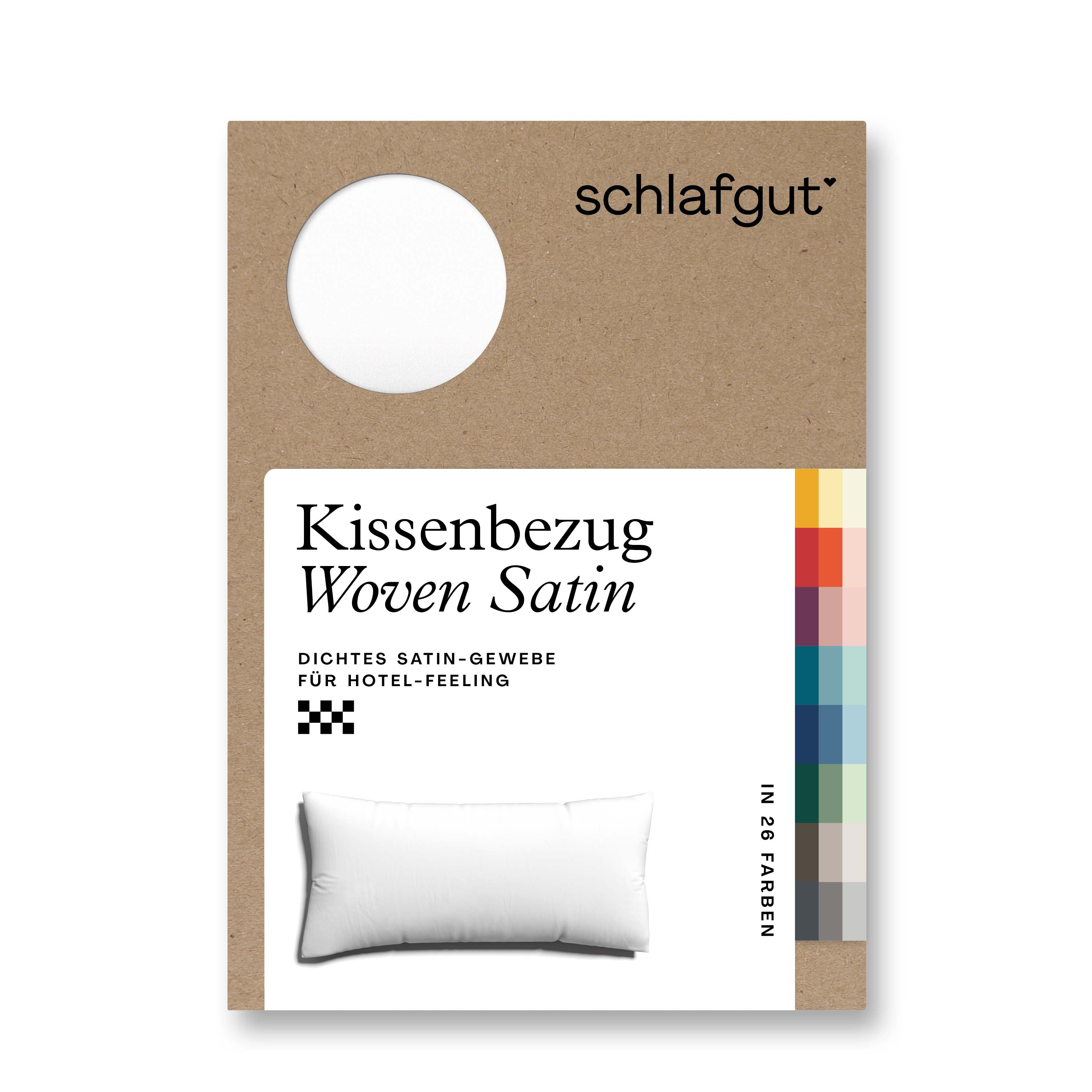 Schlafgut Kissenbezug 40x80 cm KISSENBEZUG in full white 101, kissenbezug, Woven Satin, Satin, Textil, Kissenhülle