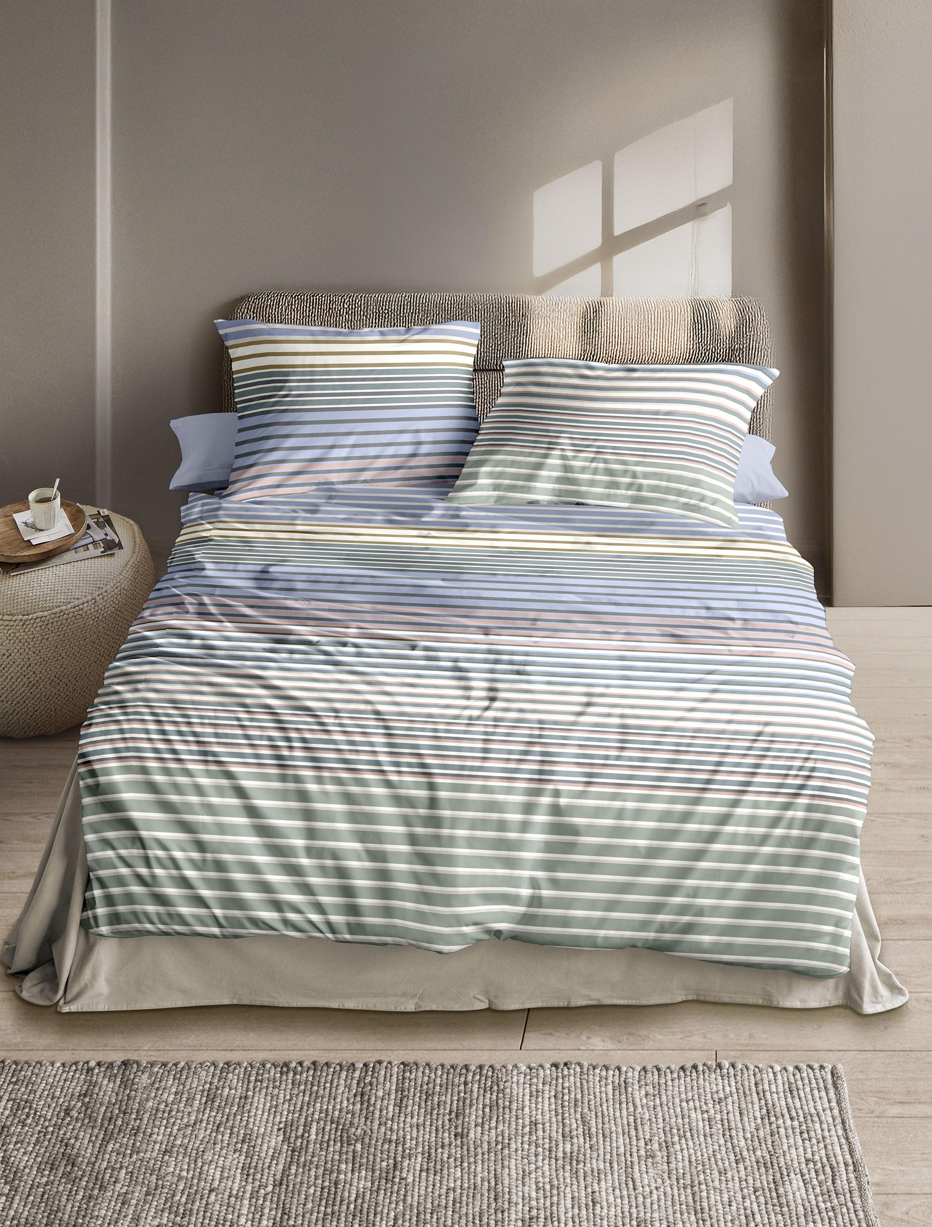 Irisette Lyocell-Satin Bettwäsche LOTUS ca. 155x220cm in Farbe sky, Moebel, Bett, Bettlaken