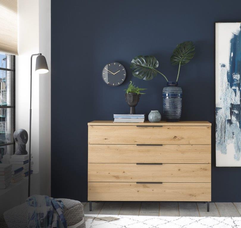 Staud Großkommode SINFONIE PLUS in **Front Artisan Eiche Dekor, Moebel, Kommode