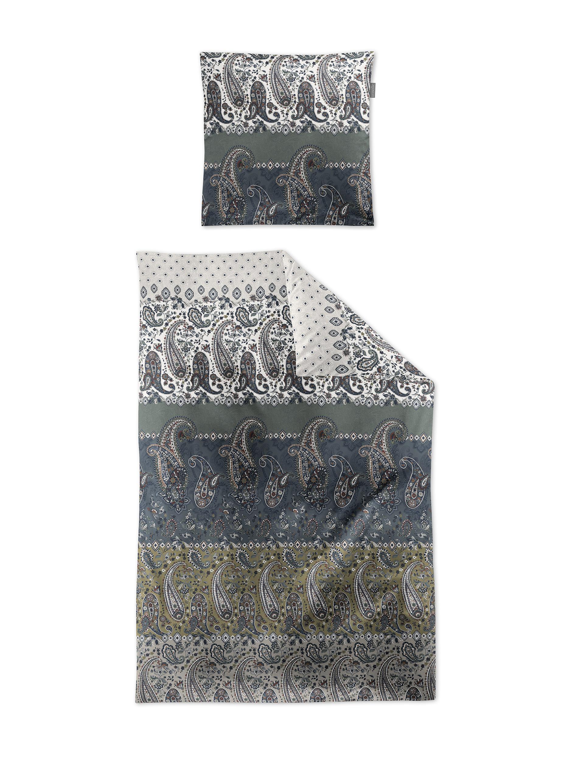 Irisette Mako-Satin Bettwäsche WAVE ca. 155x220cm in Farbe petrol