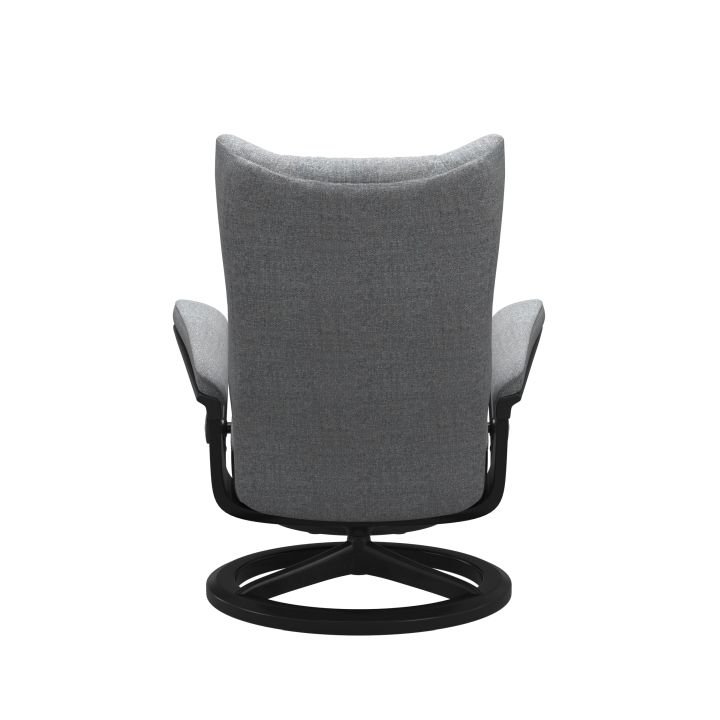Stressless Sessel mit Hocker Wing (M) in Stoff Linden light blue