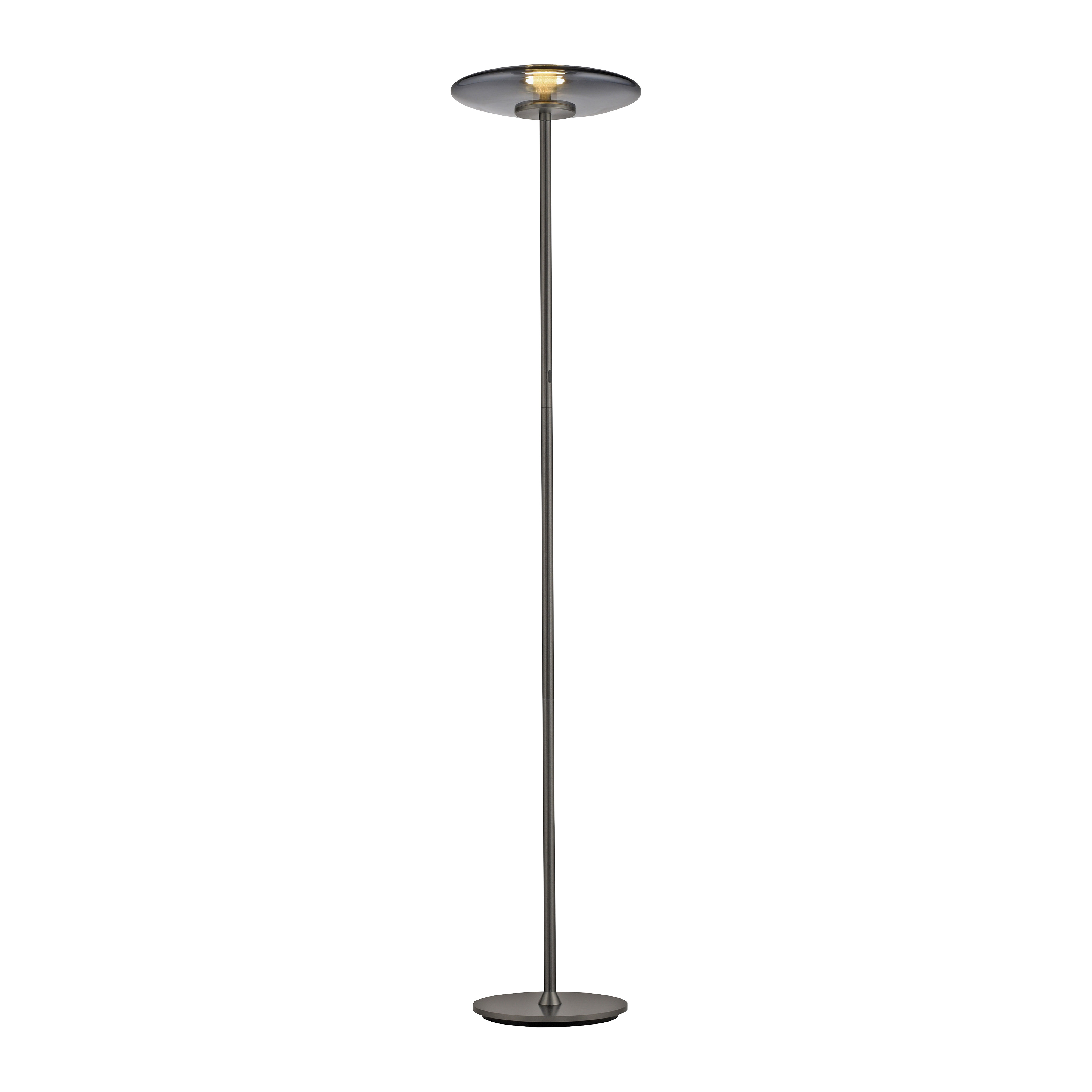 Paul Neuhaus LED-Stehleuchte PURE VITRUM 2-flammig in Farbe grau, Stehlampe, hochformat, metal, grau, LED-Lampe