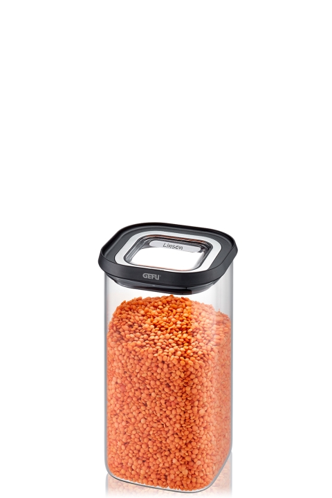 GEFU Vorratsdose PANTRY in Farbe schwarz/silber