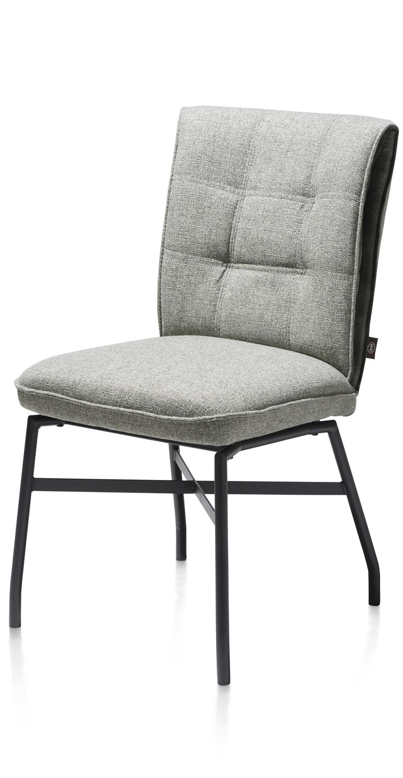 Henders & Hazel Stuhl Eden off-black/charcoal Henders & Hazel Stuhl EDEN ca. B50 H91 T69 cm in Leder/Stoffkombi Taurus