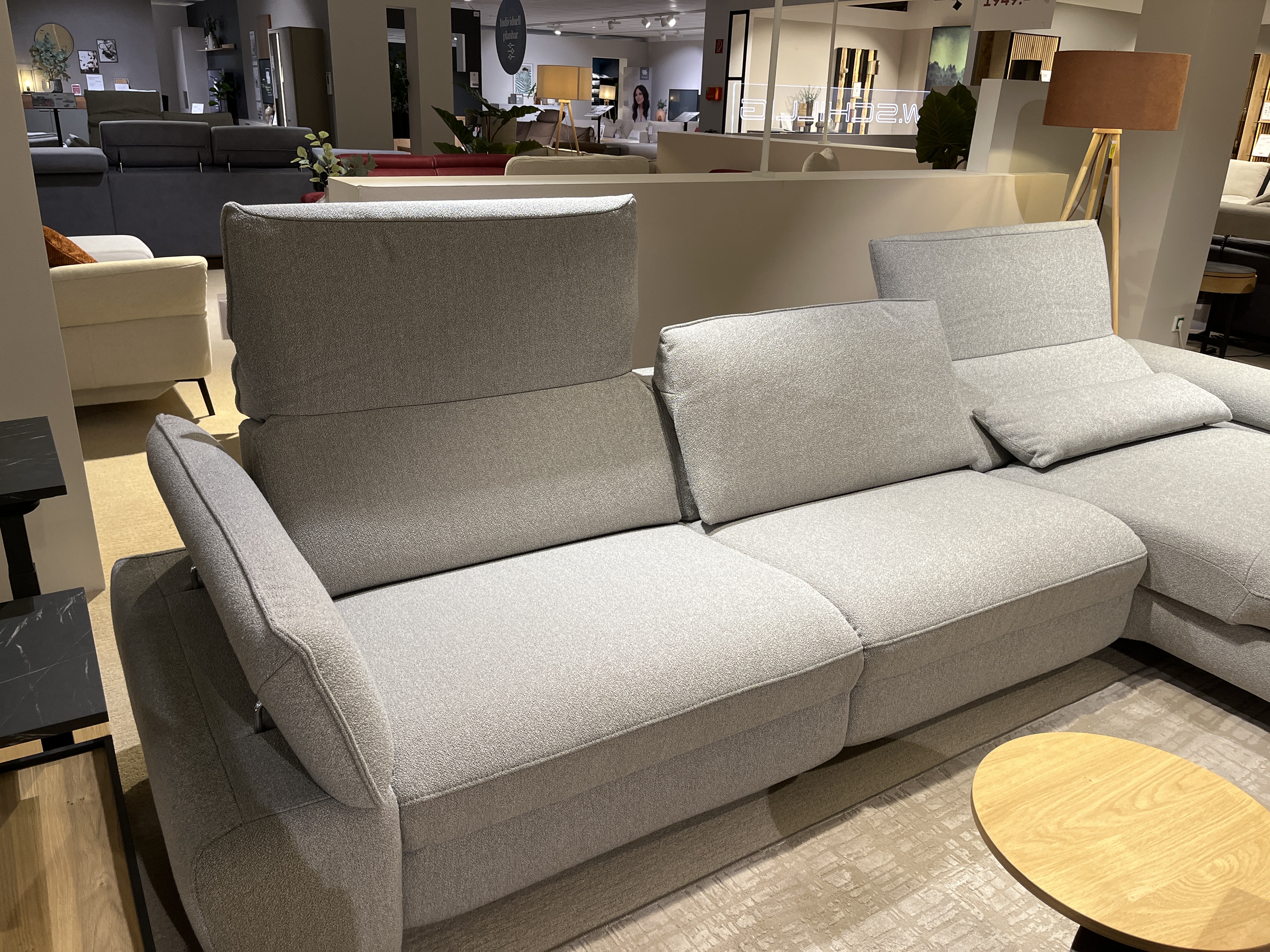 Himolla Garnitur SPEKTRA (1488) in 20 Q2Loop / Jet, Sofa, Lounge-Sofa, Grau, Stoff, Ottomane