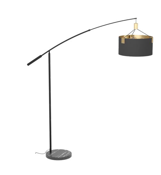 Eglo Leuchten Stehleuchte TORTOLA 1 in E27 schwarz/messing Eglo Leuchten Stehleuchte TORTOLA 1 in E27 schwarz/messing, Lampe, Lampenschirm