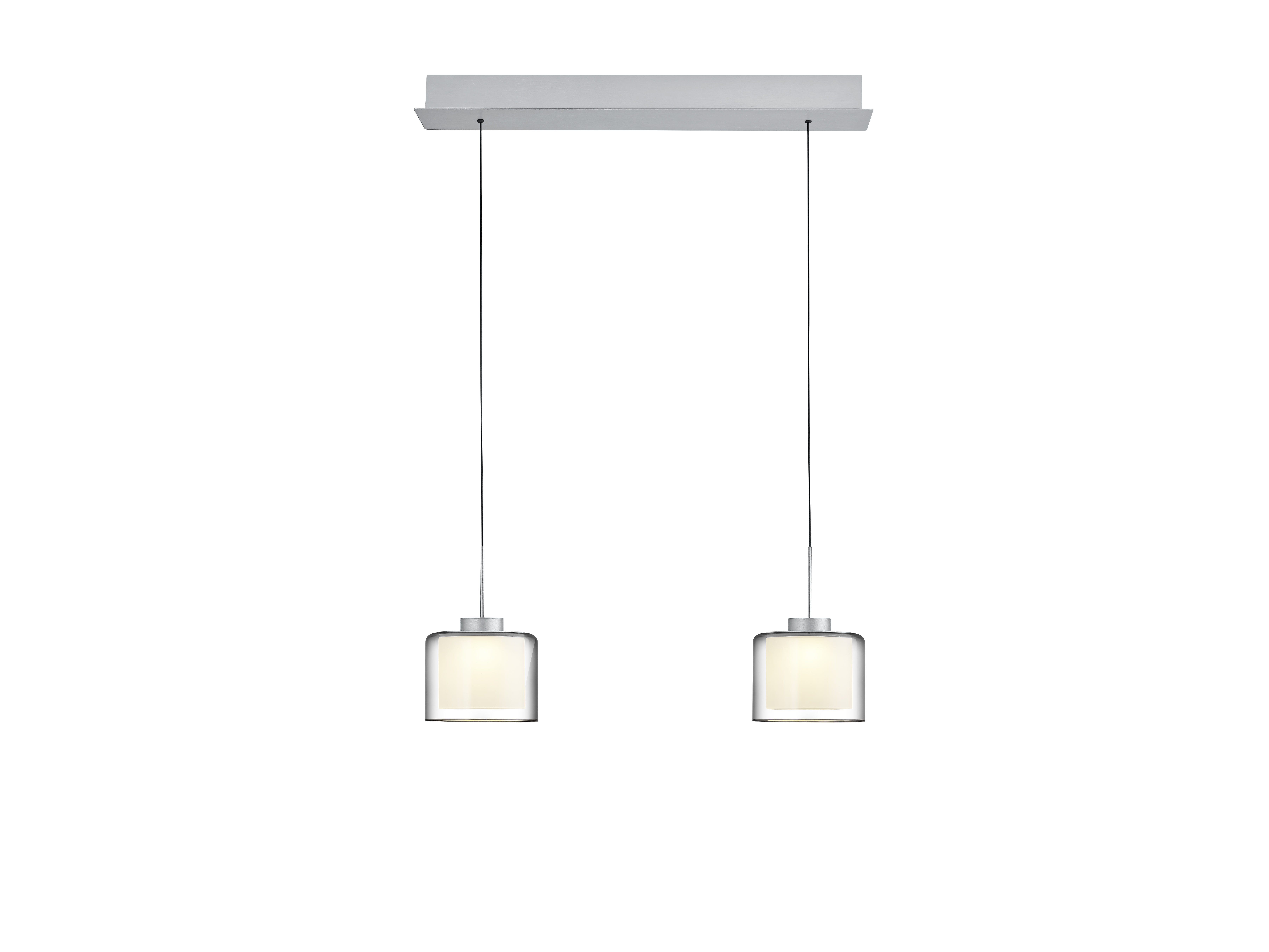 Elements by Bankamp LED-Pendelleuchte KLARA in Aluminium mattiert/Rauchglas B-Leuchten LED-Pendelleuchte KLARA in Aluminium mattiert/Rauchglas