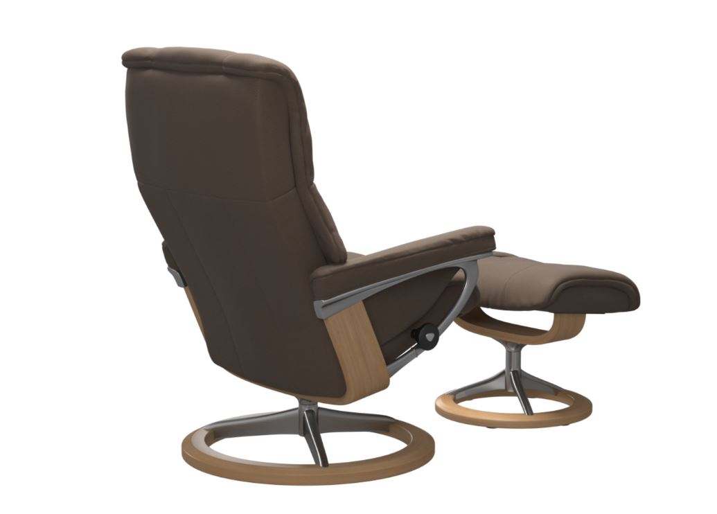 Stressless Sessel mit Hocker Mayfair Signature (M) in Leder Batick Mole Stressless Sessel mit Hocker Mayfair Signature (M) in Leder Batick Mole