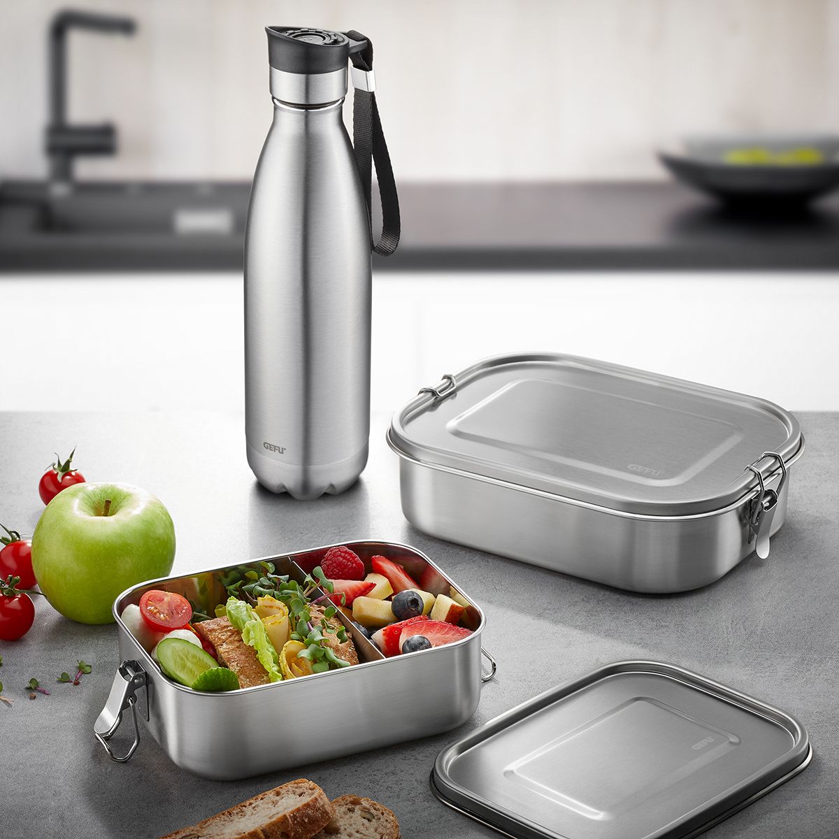 GEFU Lunchbox ENDURE in Farbe silber