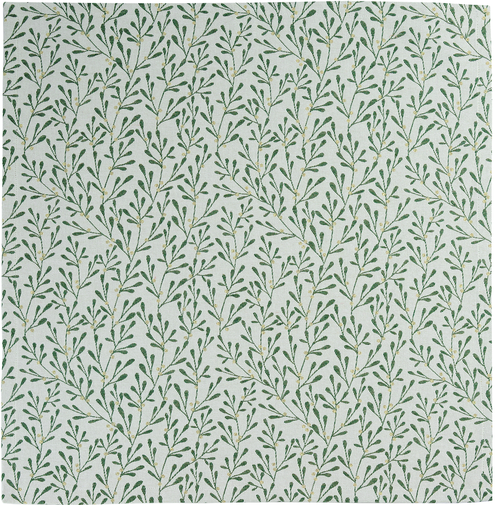 Sander Tischdecke MISTY ca. 85 x 85cm in Farbe ecru/green, Tapete, Wandtapete, Blättermuster, Grün, Textil