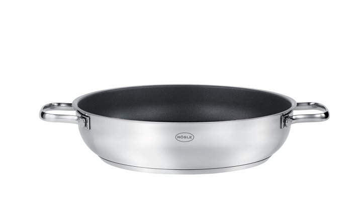 Servierpfanne PTFE ProResist, 28 cm in Silber, Teflonpfanne, Kochpfanne, Stahlpfanne, Antihaft, Große Pfanne