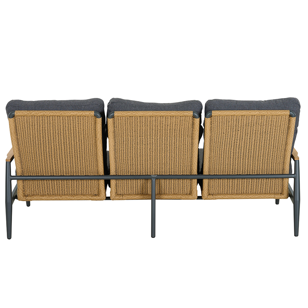 Lounge Set 3-teilig ROMA in Aluminium matt anthrazit