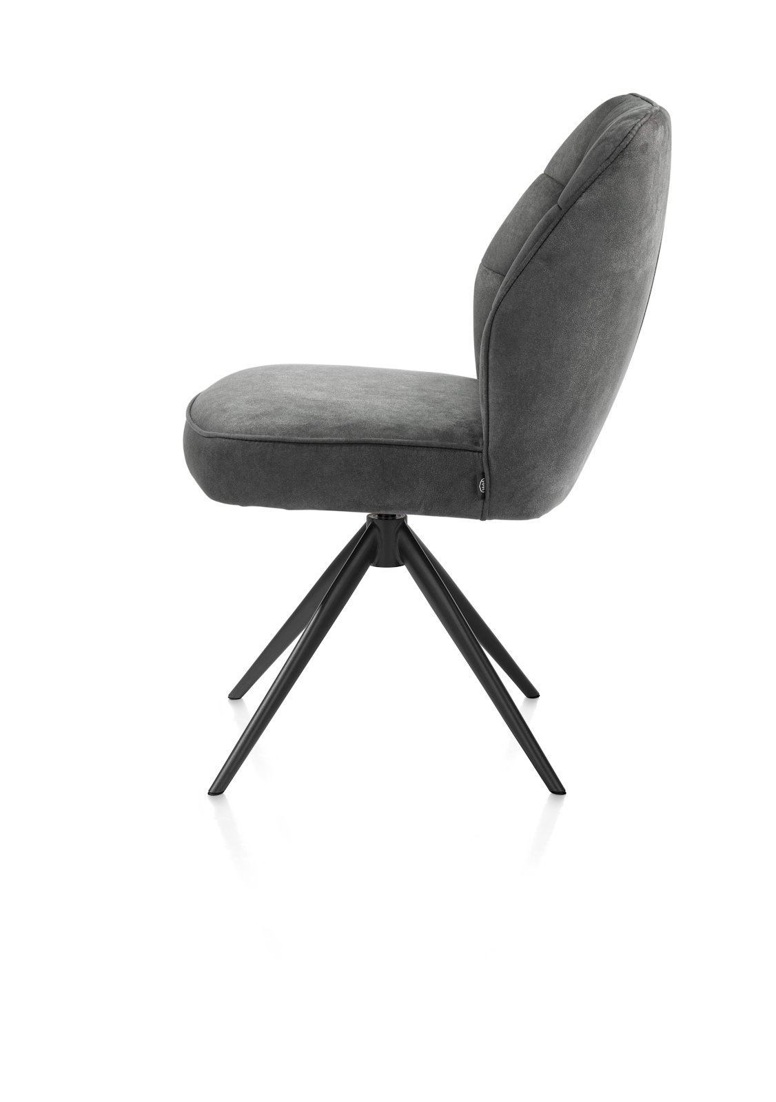 Henders & Hazel Stuhl BELL ca. B49 H89 T65 cm in Stoff Calabria anthrazit, stuhl, sessels, stuhlbasis, kreuzbeine, grau