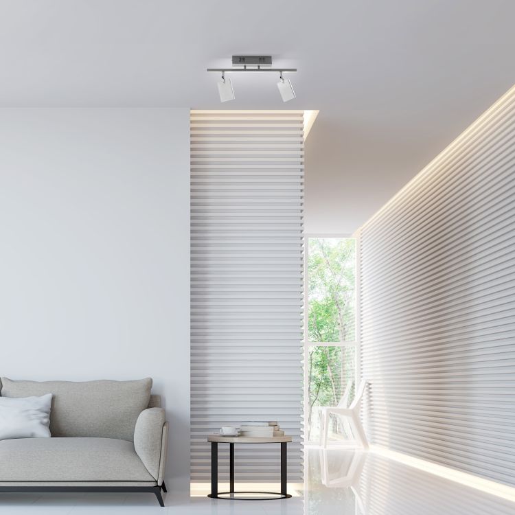 Paul Neuhaus LED-Deckenleuchte PURE MIRA 2-flammig in Farbe aluminium Paul Neuhaus LED-Deckenleuchte PURE MIRA 2-flammig in Farbe aluminium