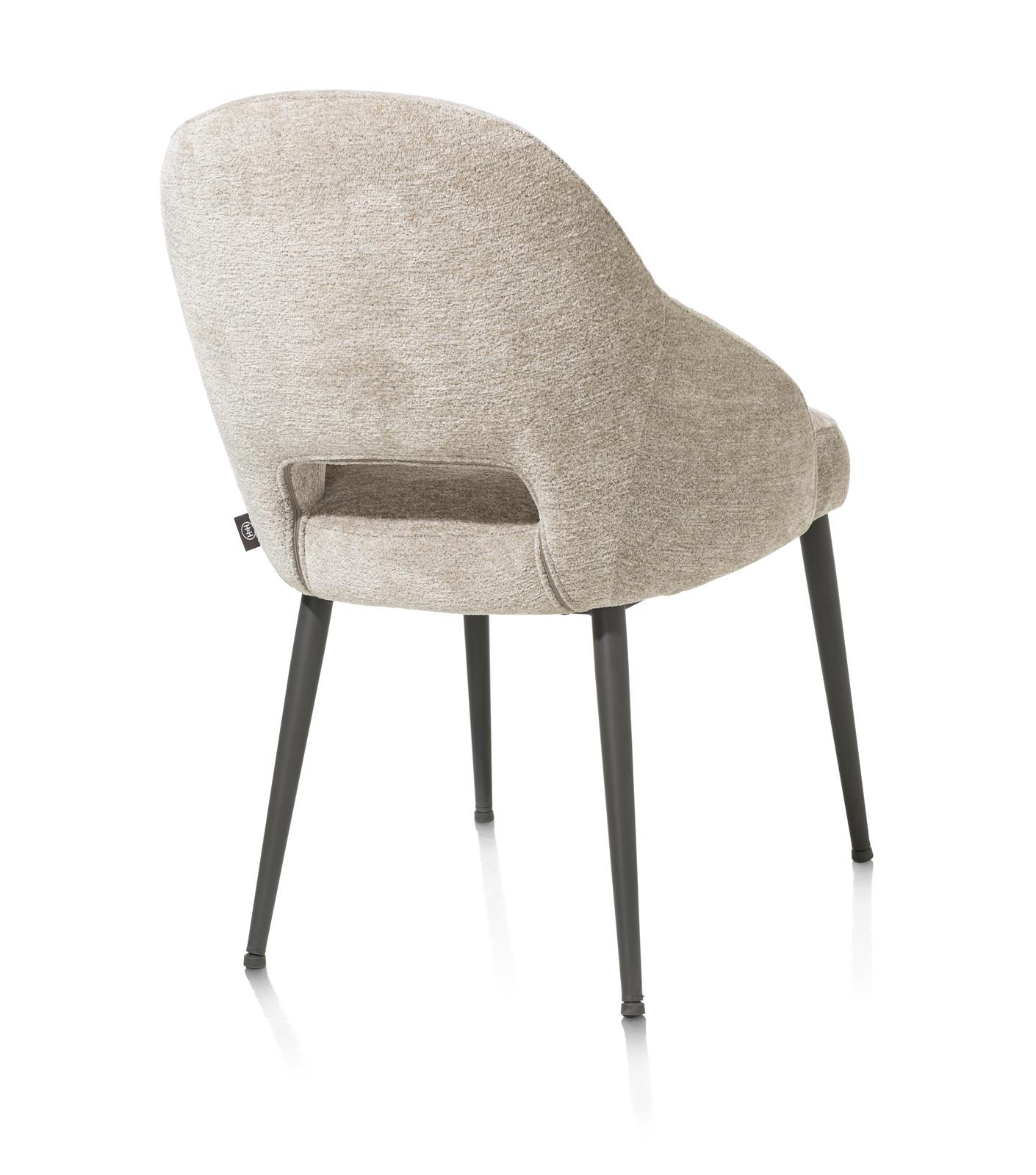 Henders & Hazel Stuhl NIKOLAS ca. B55 H87 T64 cm in Stoff Enzo Chenille champagner