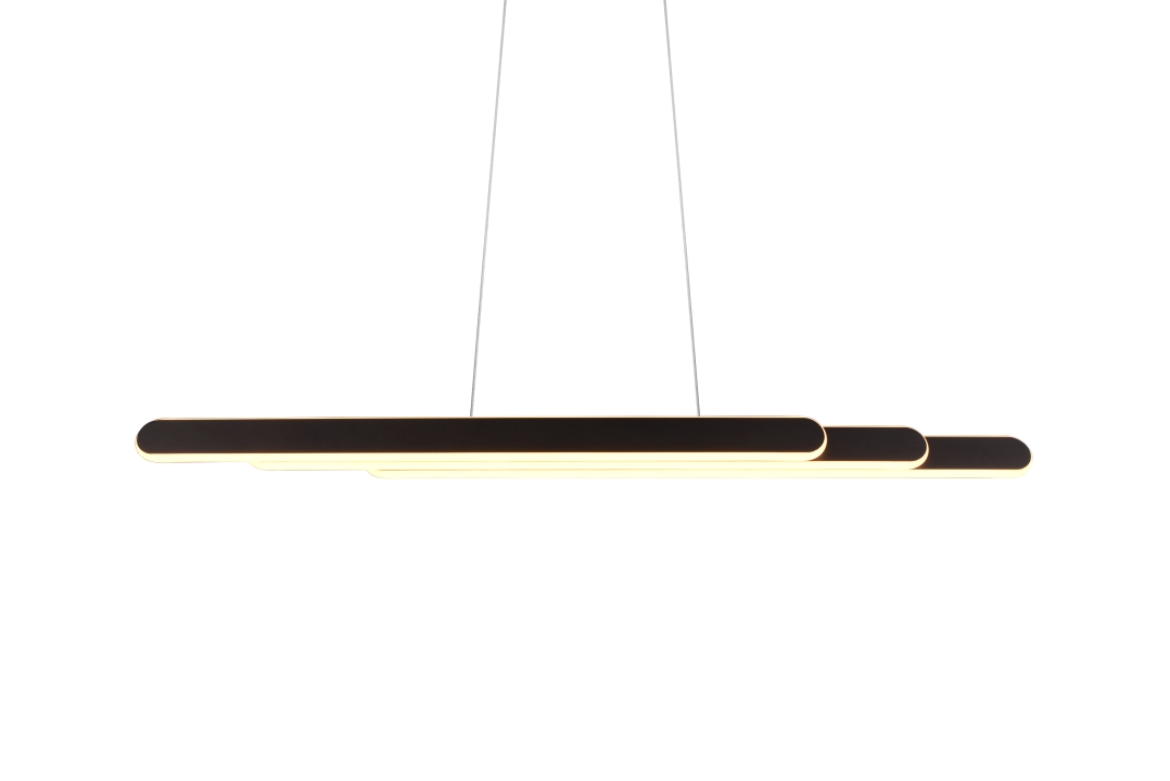 Trio LED-Pendelleuchte HELIOS 1-flammig in Farbe schwarz matt, Kunststoff weiß