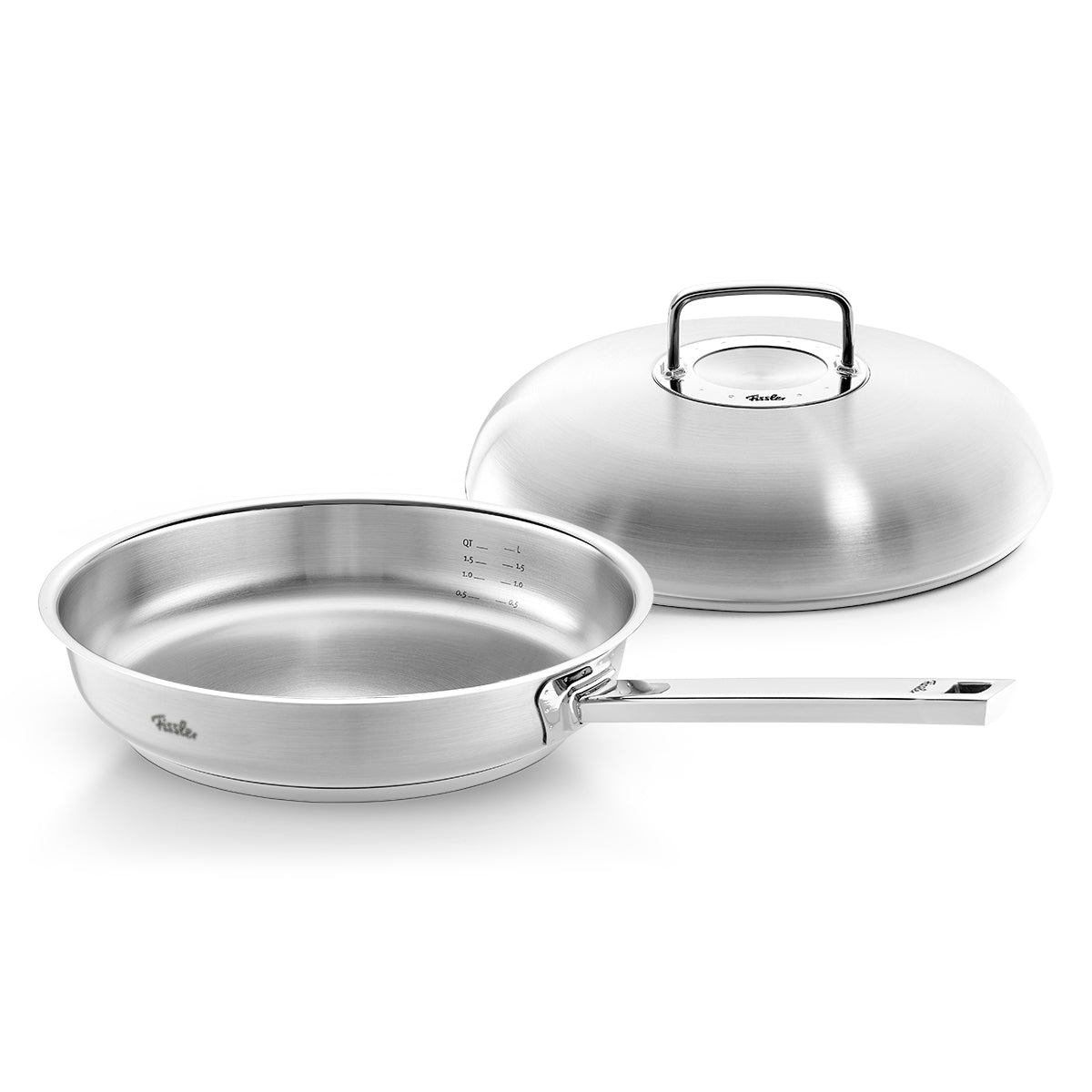 Fissler Stielpfanne 28cm ORIGINAL-PROFI COLLECTION® B/H/T ca. 34,5x12,5x51,5cm in Edelstahl Fissler Stielpfanne 28cm ORIGINAL-PROFI COLLECTION® B/H/T ca. 34,5x12,5x51,5cm in Edelstahl, Pfannen-Set, Kasserolle, Stainlessstahl, Bratpfanne, Messskala