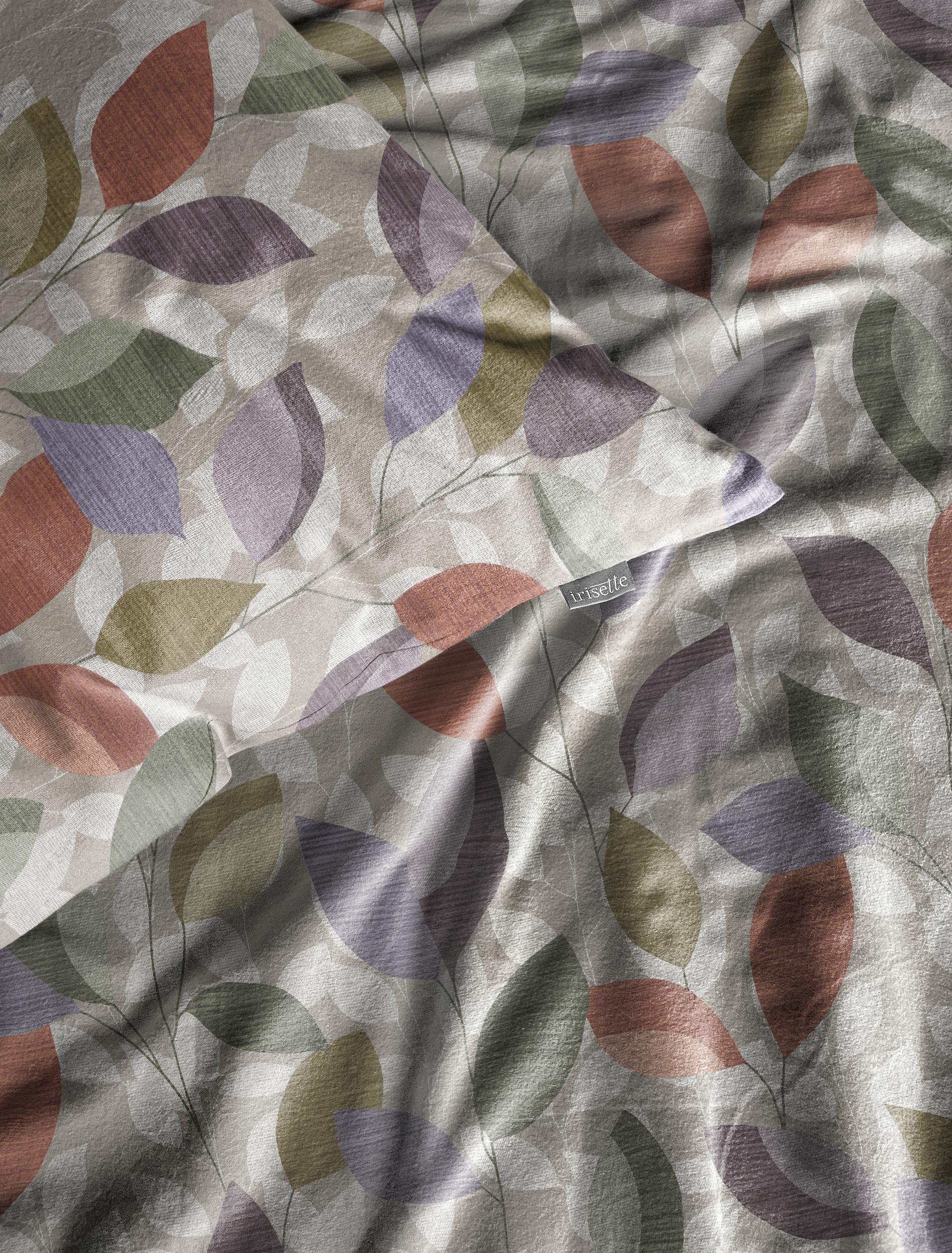 Irisette Bettwäsche MERAN ca. 135x200 cm in Farbe Multi, Bettwäsche, Kissenbezug, Blätter Muster, Leafy Muster, Mehrfarbig