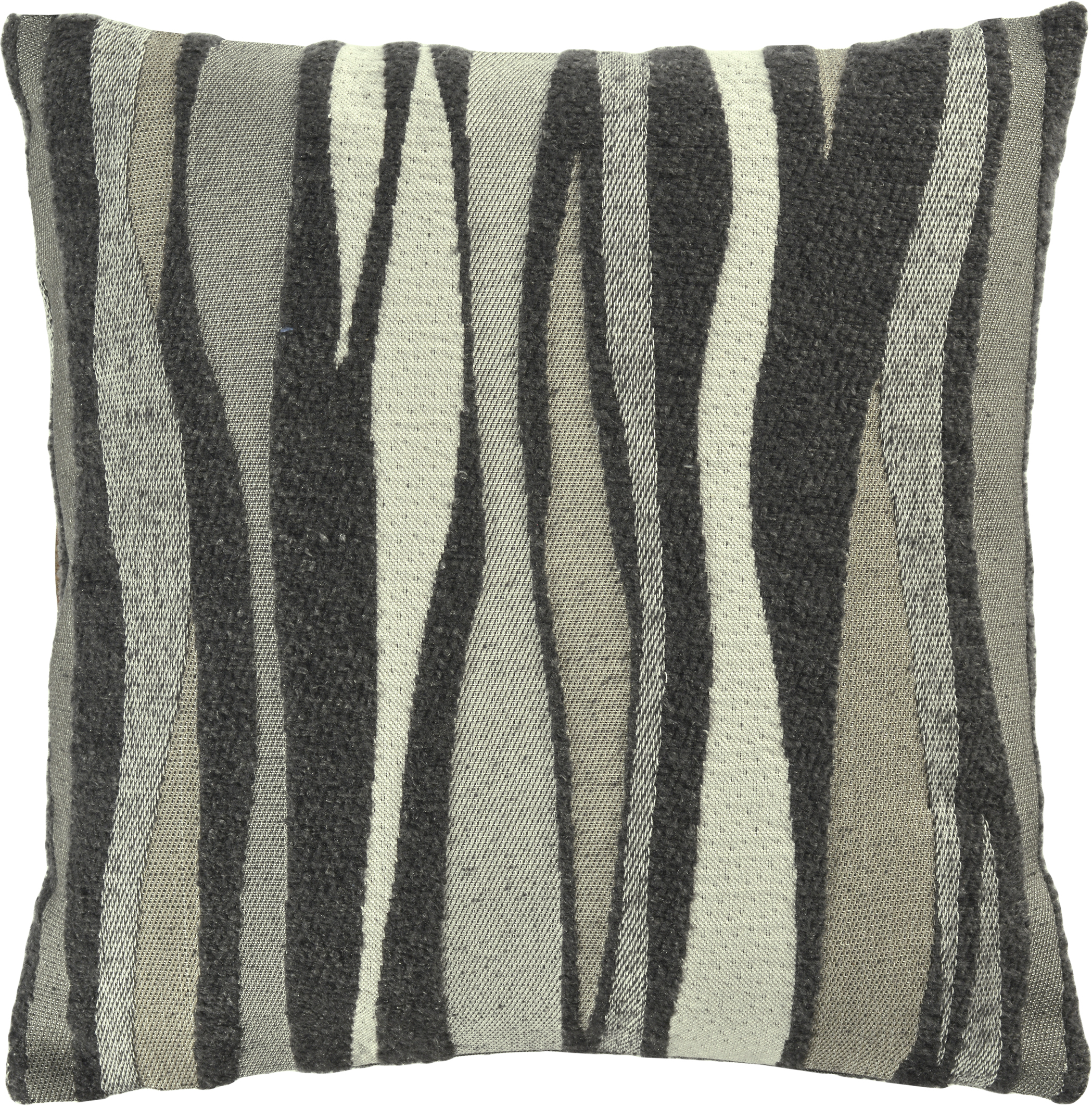 Sander Kissenhülle MUSE ca. 40x40cm in Farbe anthra, Kissen, Kissenbezug, Streifen, Zebra Muster, Textil