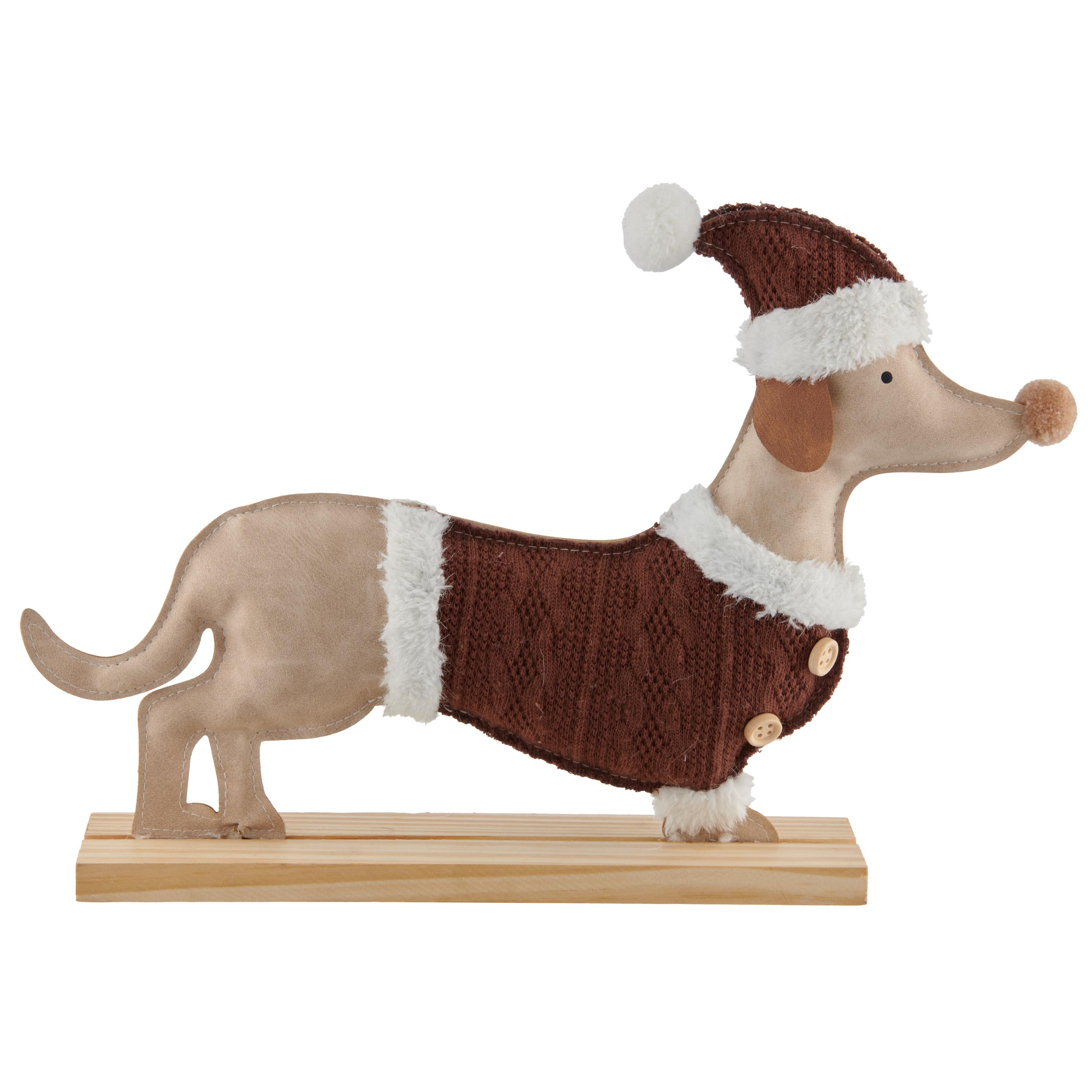 Gasper Stoff Lederimitat Dackel DOLLIE ca. B6 H21 cm in 36 beige Gasper Stoff Lederimitat Dackel mit DOLLIE ca. B6 H21 cm in 36 beige, Figur