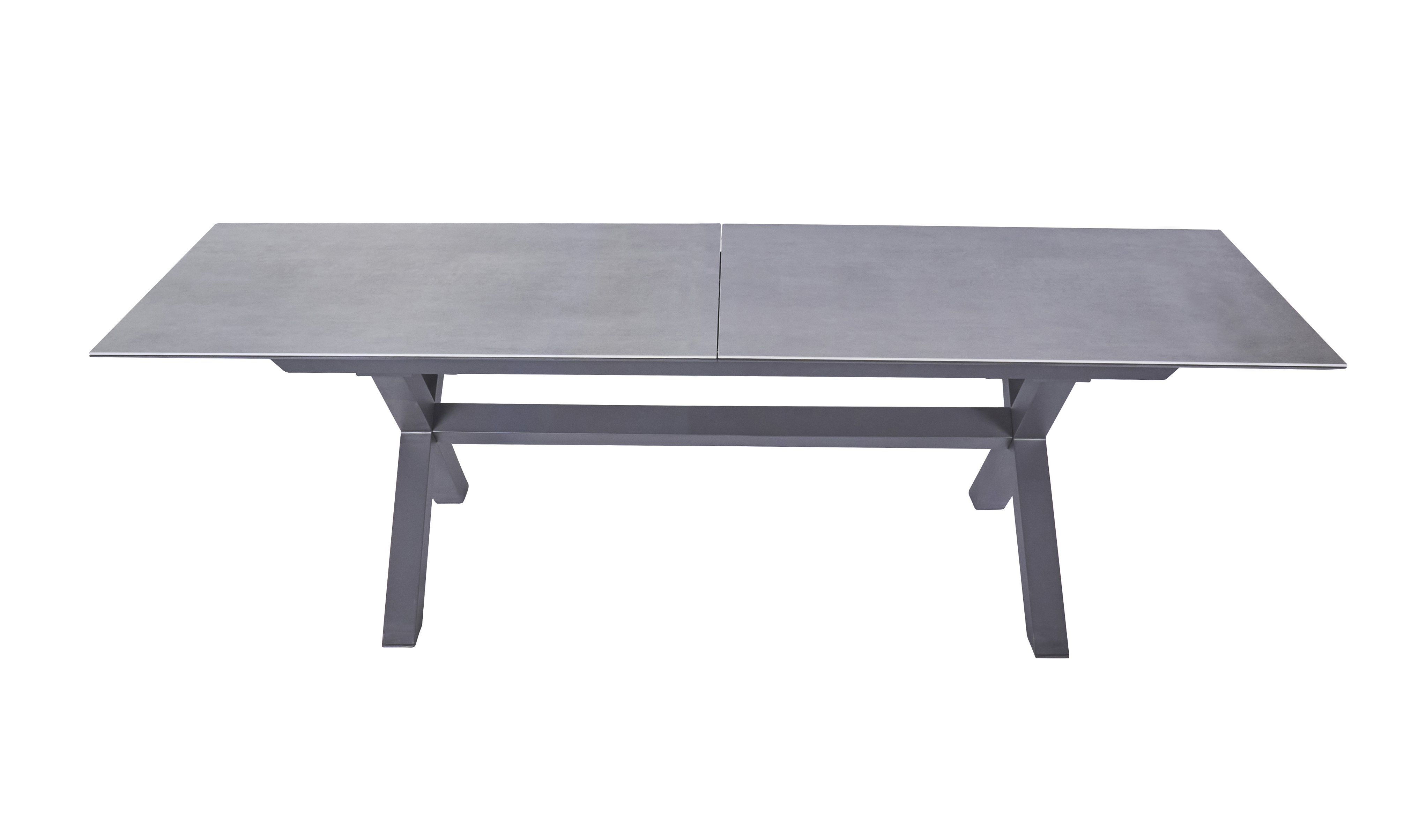 L.C. Wholesaler Tisch VANCOUVER ca. 200(250)x100cm mit Platte aus Glaskeramik Beton-Optik