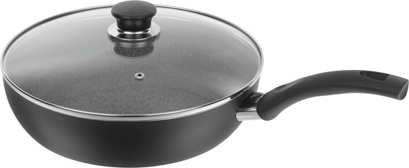 Ballarini Schmorpfanne mit Glasdeckel 28cm BOLOGNA GRANITIUM in Farbe Schwarz