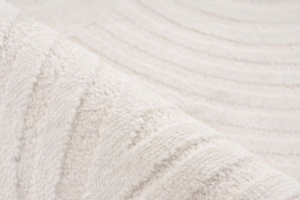 Webteppich GALA ca. 80x150cm in Farbe ivory, Handtuch, Badetuch, Creme, Beige, Texturiert